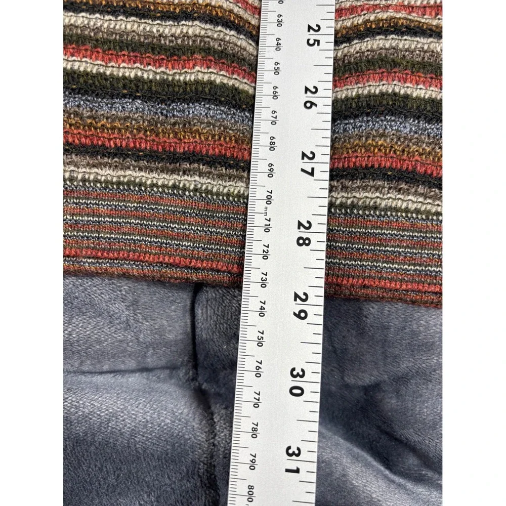Tricots St Raphael Mens Wool Blend Striped Crew Neck‎ Sweater Earth Tones LT